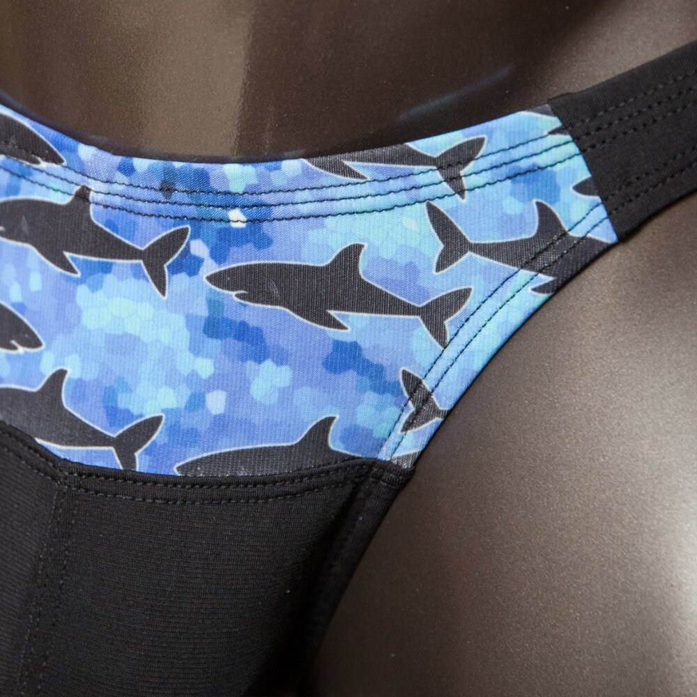 Mens Split Fabric 1in Sides Thong Handmade - Picture 3 of 6